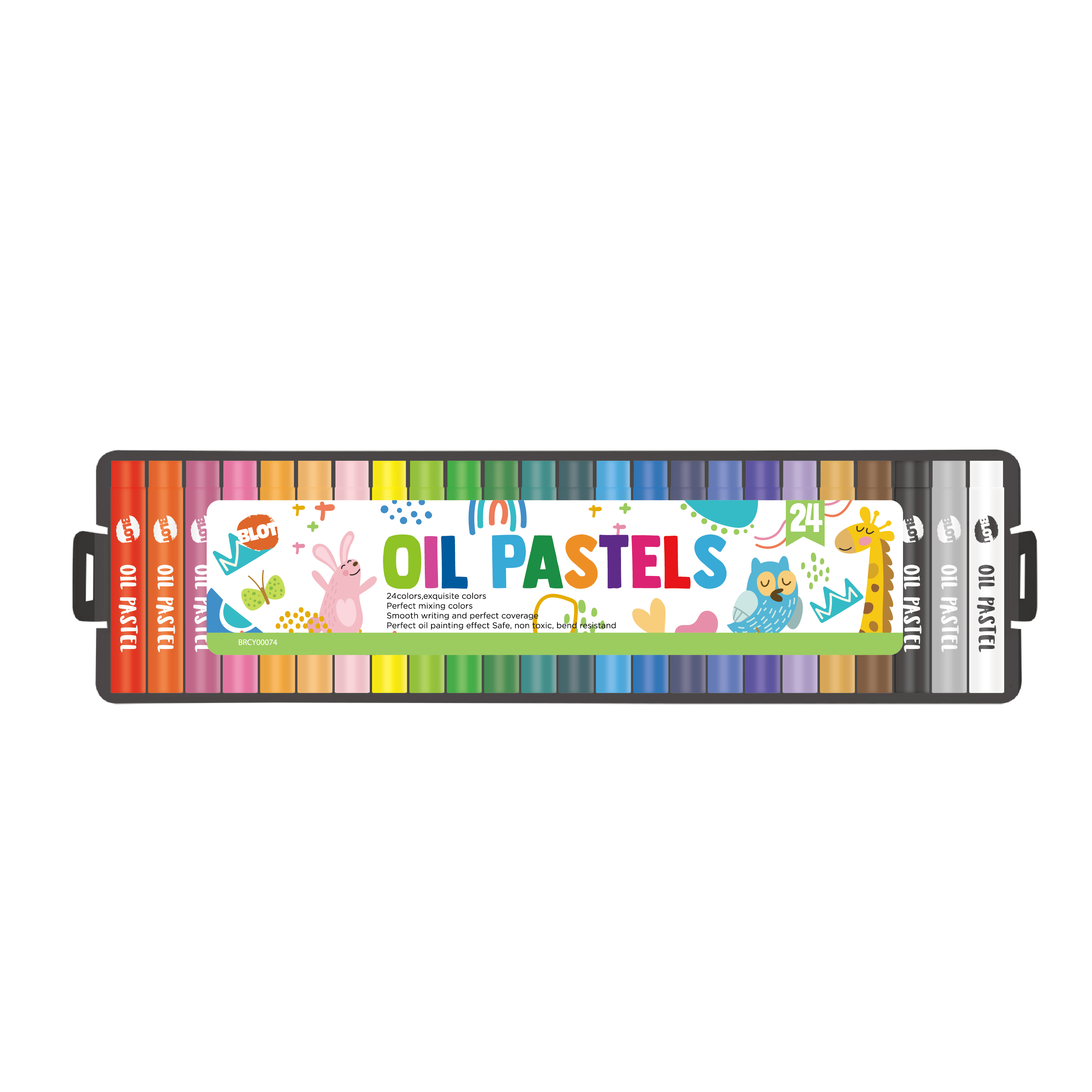 Масляная пастель BEIFA BRCY00074 24цв пластиковая коробка