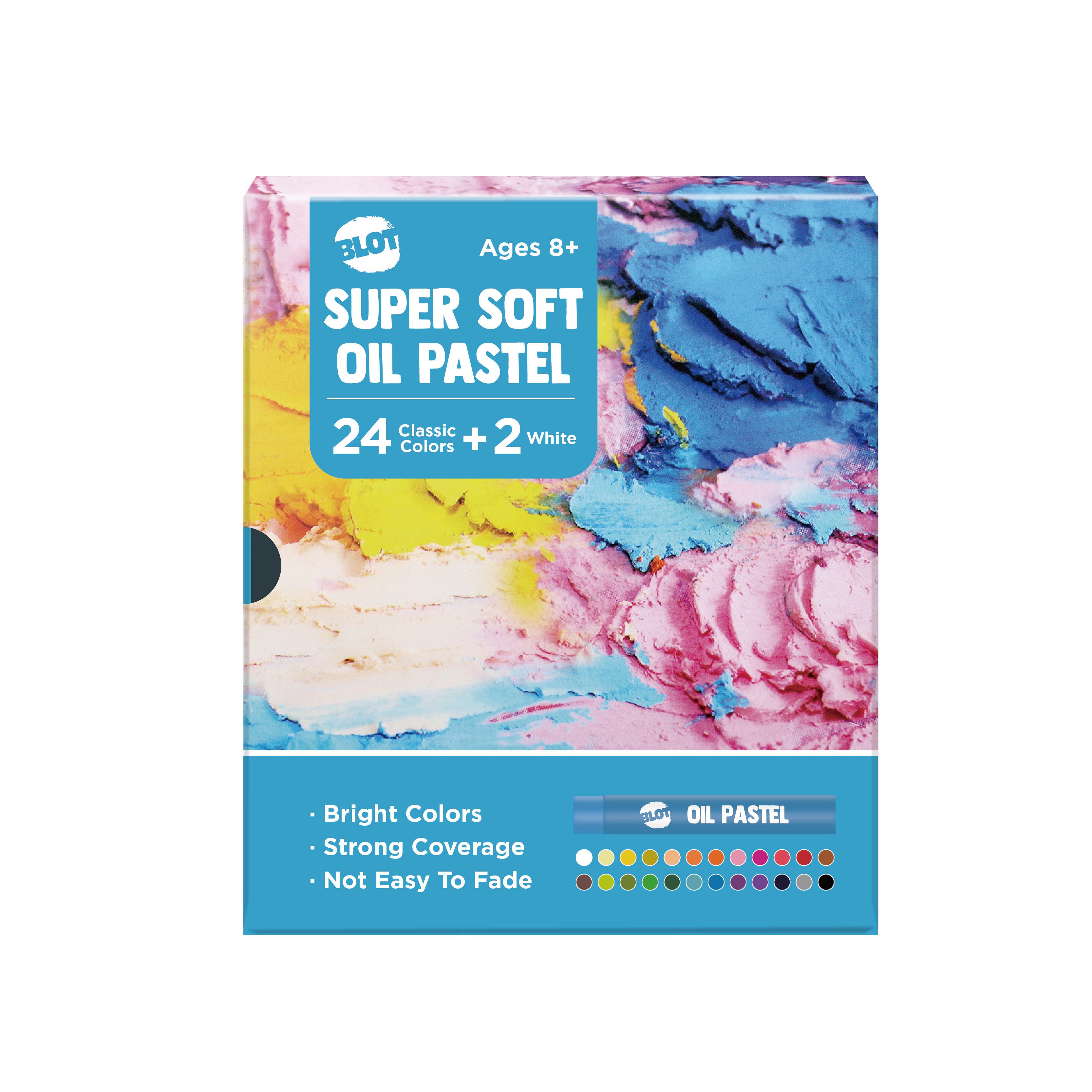 Масляная пастель мягкая классическая BEIFA BRCY00081 24цв цветная коробка