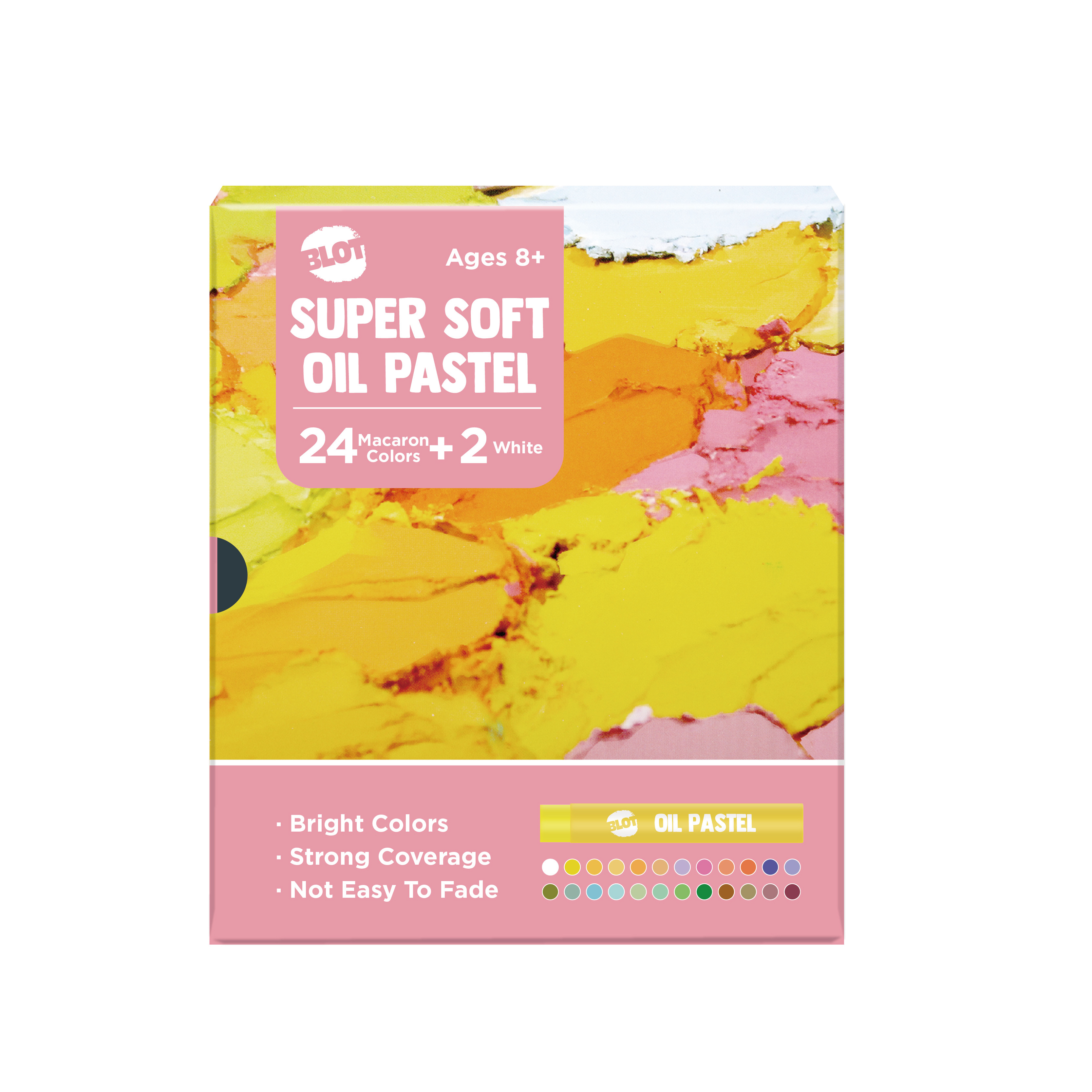 Масляная пастель мягкая “Macaron” BEIFA BRCY00083 24цв цветная коробка