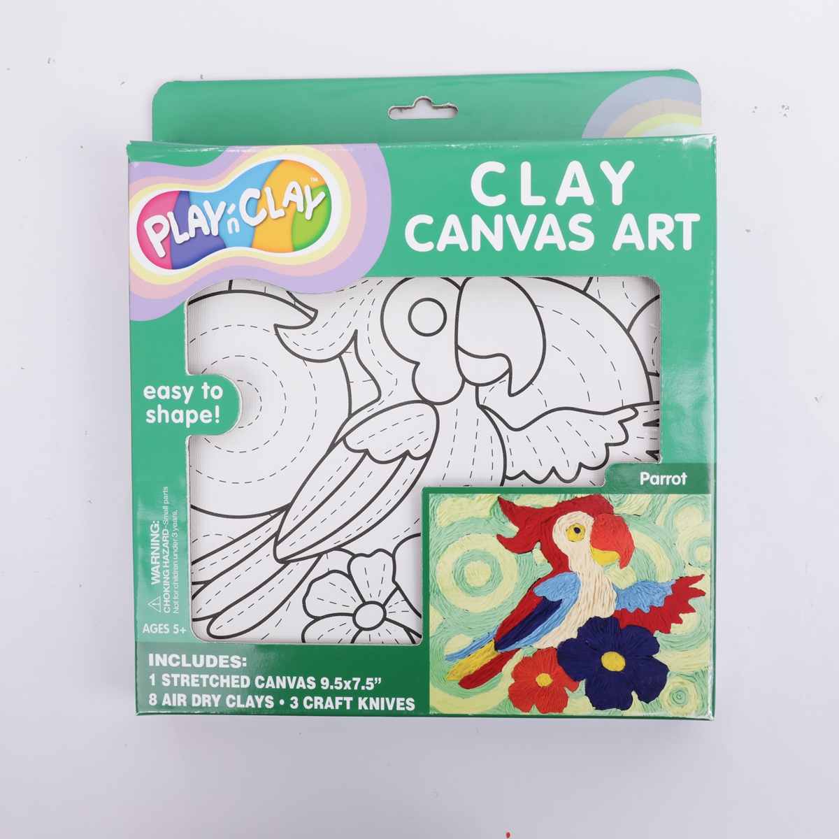 Картина из глины на холсте BEIFA BF2889 холст с рамкой 9.5*7.5дюймов 8цв 3 инструмента в комплекте