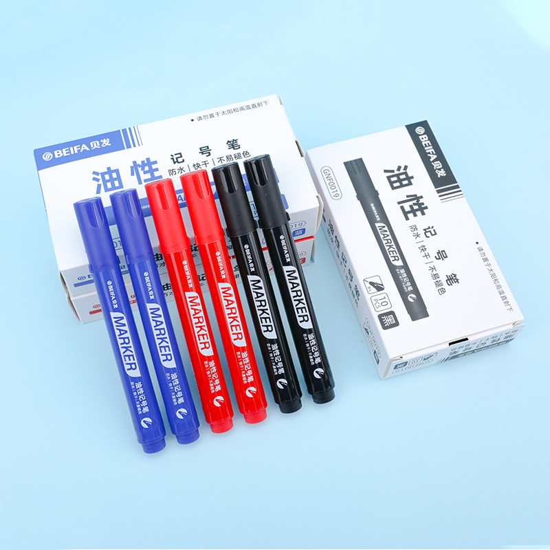 Маркер перманентный BEIFA GNF0019002 на масляной основе синие чернила