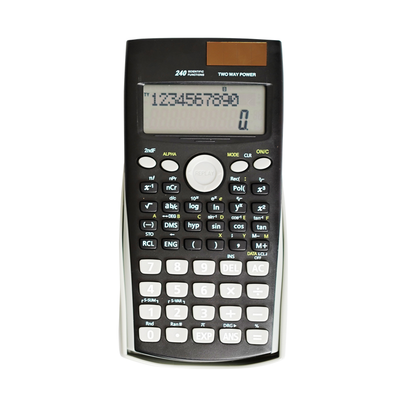 Научный калькулятор BEIFA BF-290ESD 12-разрядный двойное питание 15*8*1.6см 240 функций цветная коробка черный