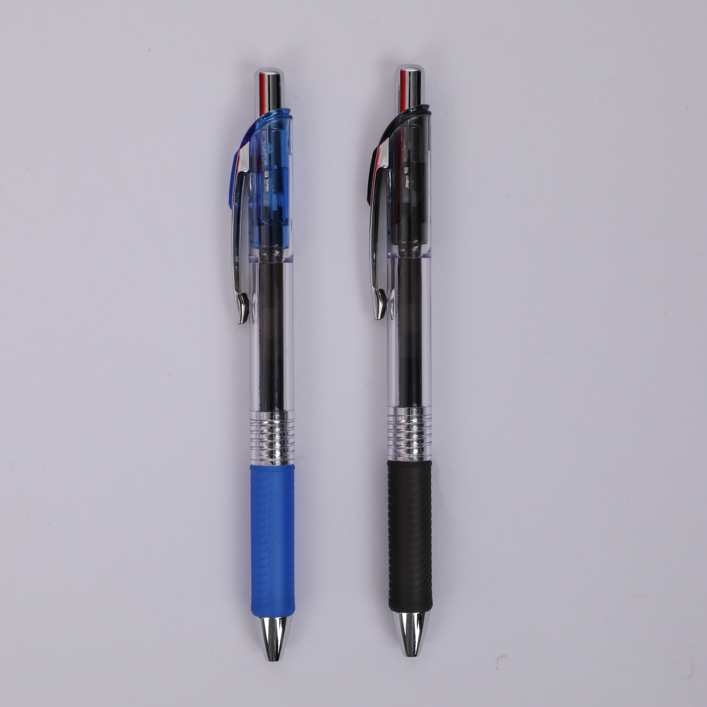 Ручка гелевая автоматическая BEIFA PT01 резиновая манжетка синие и черные чернила