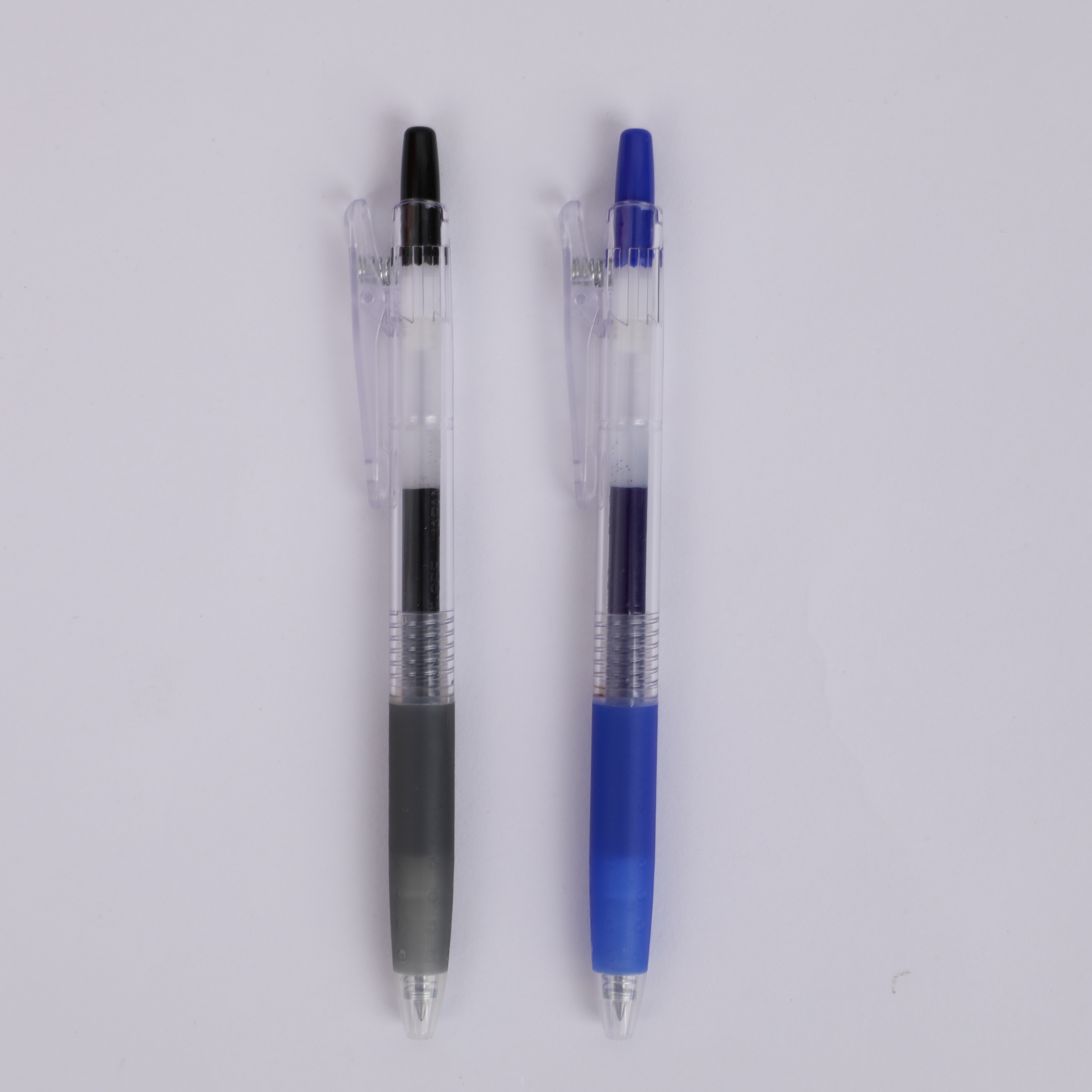 Ручка гелевая автоматическая BEIFA PT100 резиновая манжетка синие и черные чернила