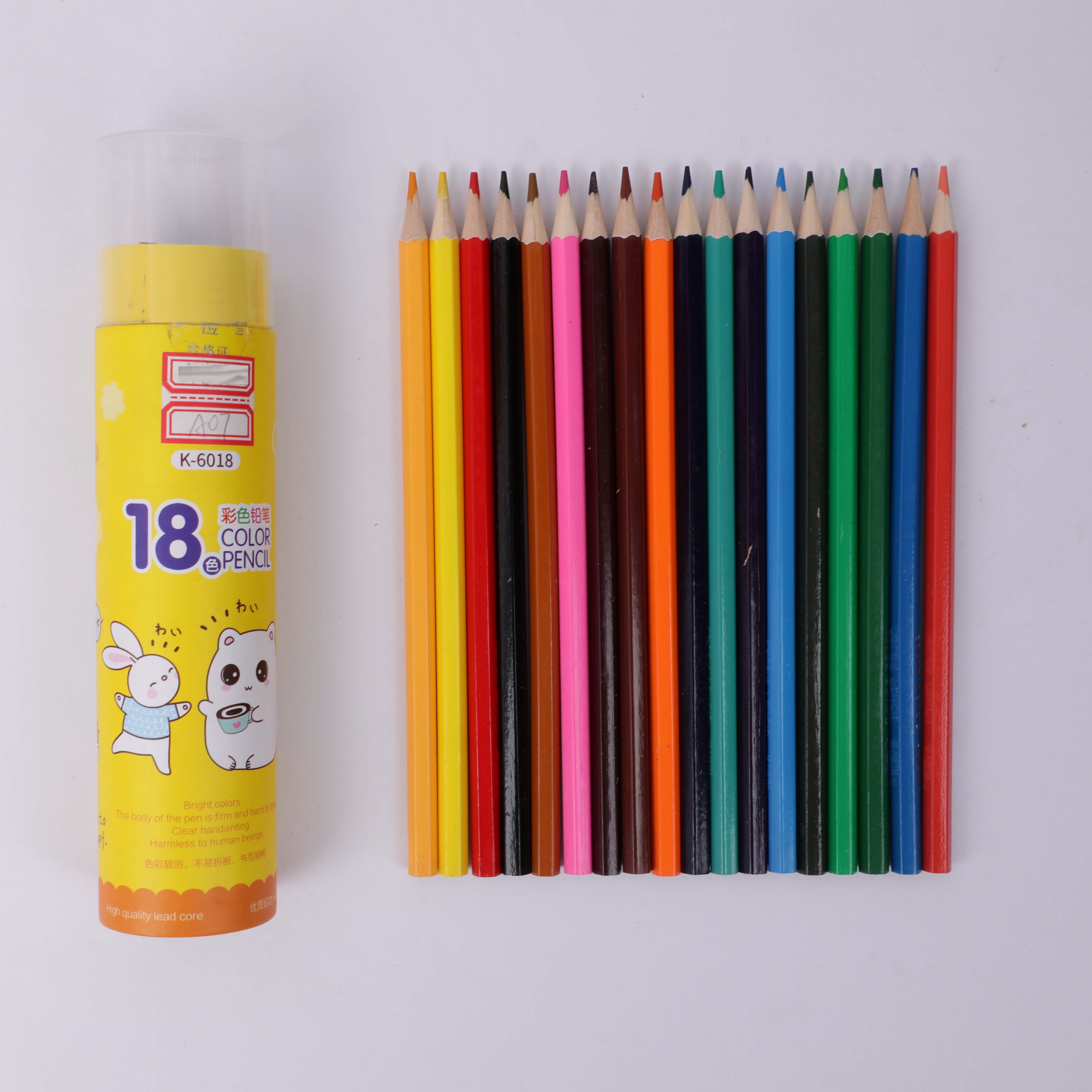 Цветные карандаши BEIFA BFA08 18цв. в тубе