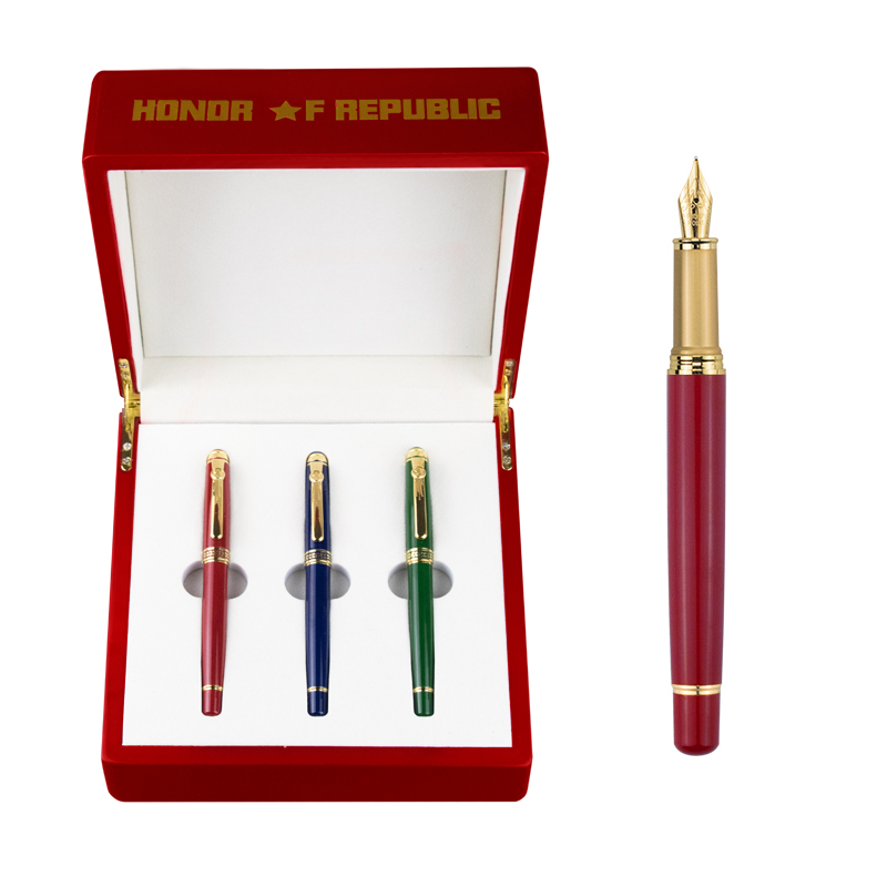 Подарочный набор перьевых ручек BEIFA LAMPO GA970400 F наконечник 3 ручки/упак.